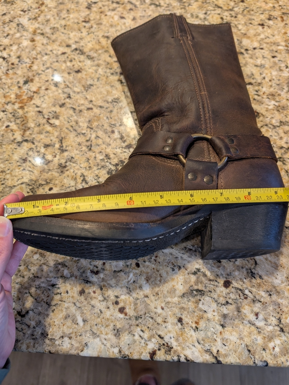 Frye Dark Brown Leather Harness Boots - Picture 12 of 12